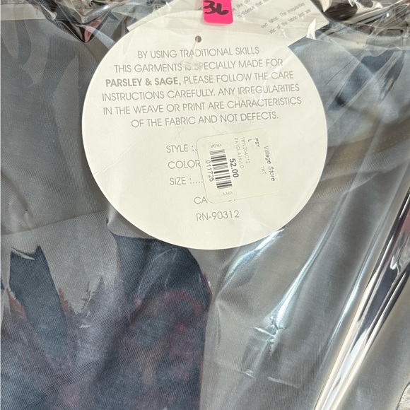 NWT Parsley & Sage Multicolor Long Sleeve Tunic Top Boho Hippie - Picture 11 of 11